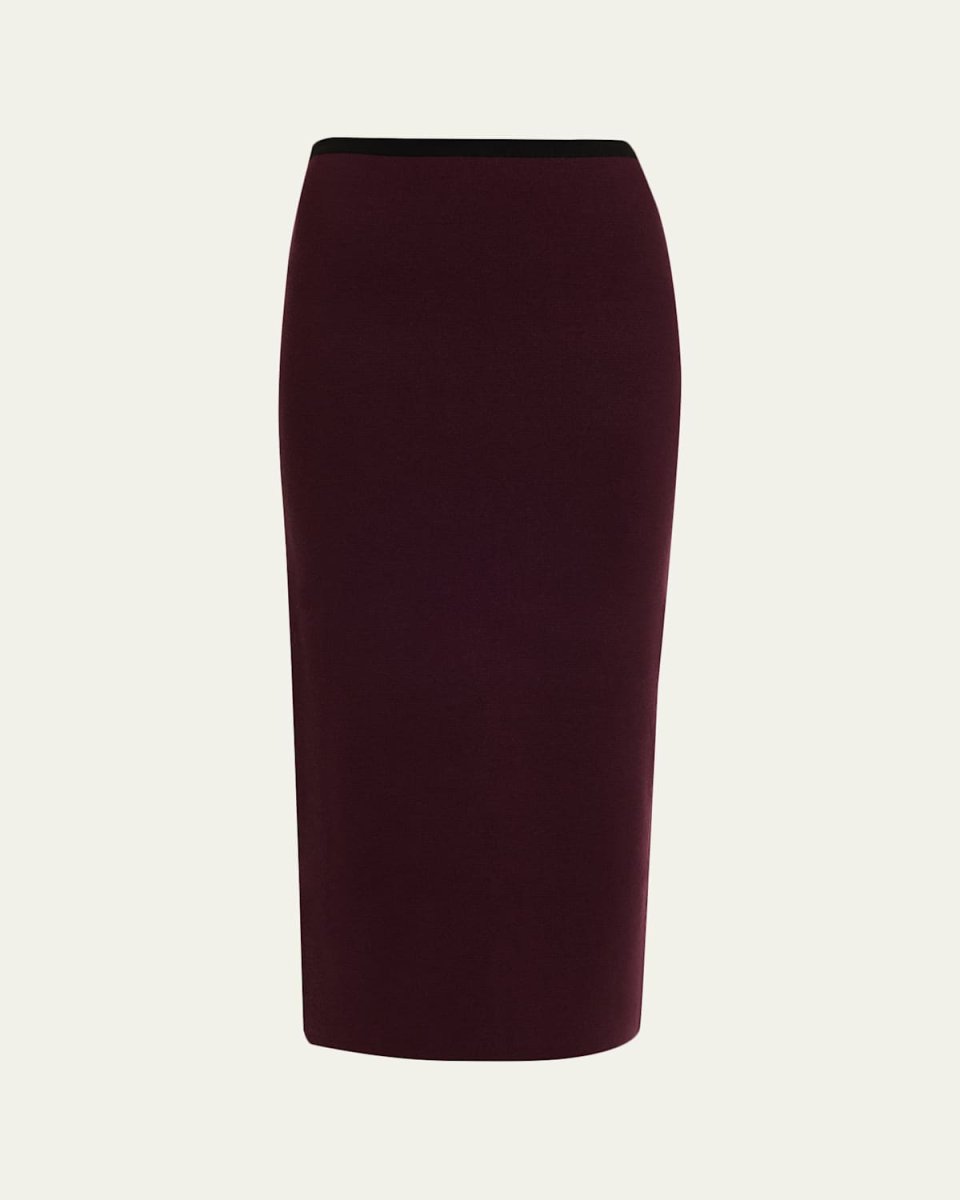 Alina Merino Wool Midi Pencil Skirt